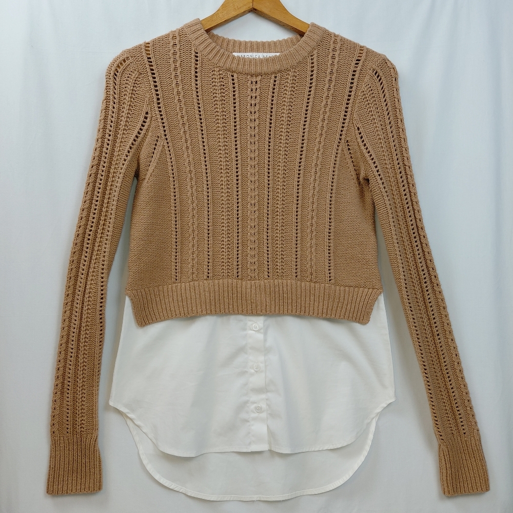 Veronica Beard Carli Combo Sweater Women's Sz‎ Small Ribbed Knit